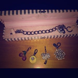 Juicy couture charm bracelet and charms
